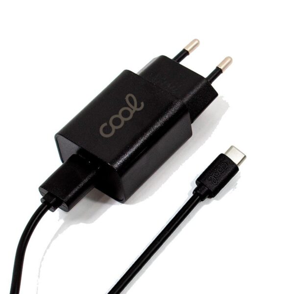 Cargador Red Conector Tipo-C Universal 3Amp (Carga Rápida) COOL Kit 2 en 1 Negro - Imagen 4