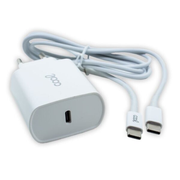 Cargador Red COOL Entrada TIPO-C PD + Cable Tipo C 1,2 metros (20W) - Imagen 3