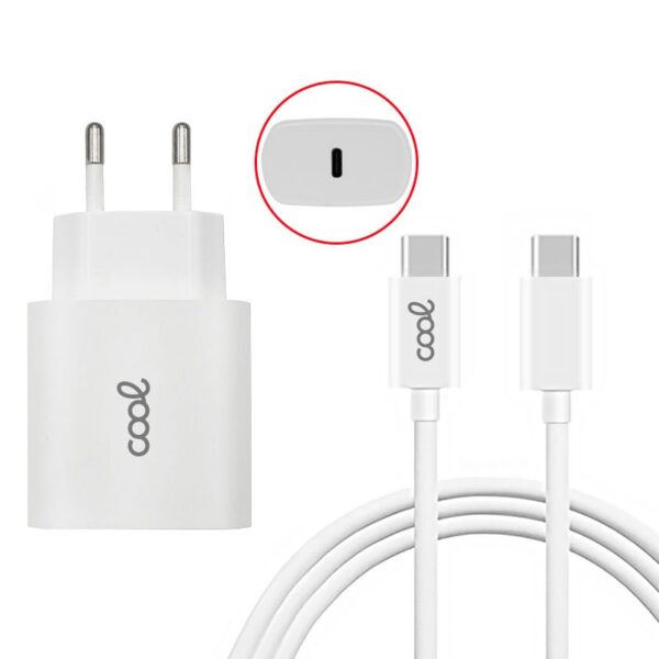 Cargador Red COOL Entrada TIPO-C PD + Cable Tipo C 1,2 metros (20W) - Imagen 4
