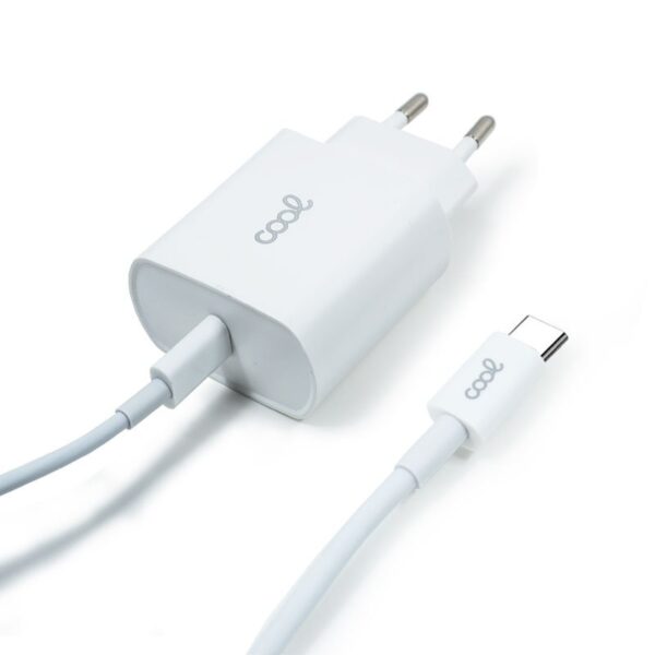 Cargador Red COOL Entrada TIPO-C PD + Cable Tipo C 1,2 metros (20W)