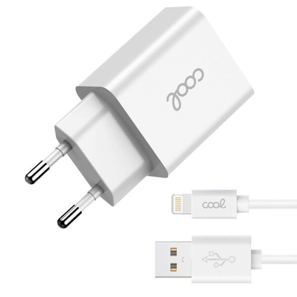 Cargador Red para iPhone COOL 2 x USB + Cable Lightning 1,2m (2.4 Amp) - Imagen 2