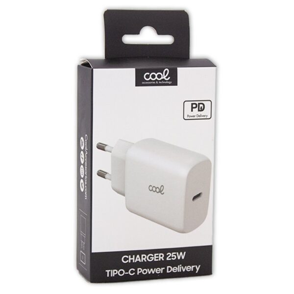 Cargador Red Universal Fast Adapt. (PD) Tipo-C COOL (25W) Blanco - Imagen 5