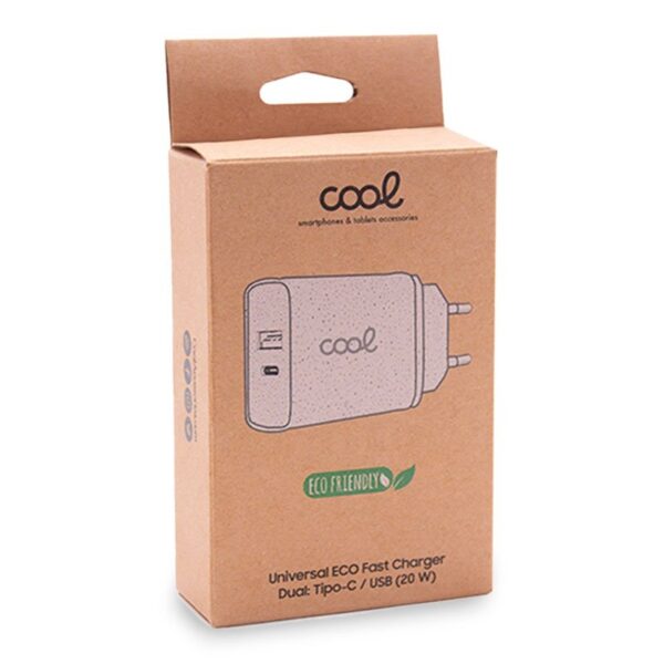 Cargador Red Universal Fast Charger (PD) Tipo-C / USB Dual COOL ECO (20W) - Imagen 2
