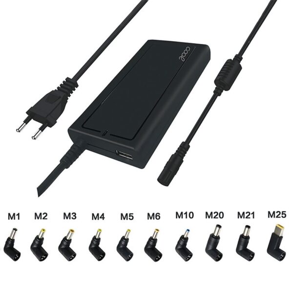 Cargador Red Universal Ordenad. Portátiles 90w Automático COOL Slim + 10 conect. (USB QC3.0) - Imagen 2