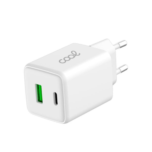 Cargador Red Universal Ultra Fast Dual (PD) Tipo-C + USB COOL (45W) GaN Blanco - Imagen 2