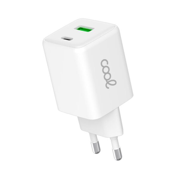 Cargador Red Universal Ultra Fast Dual (PD) Tipo-C + USB COOL (45W) GaN Blanco - Imagen 3