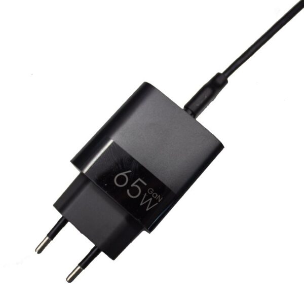 Cargador Red Universal Ultra Fast PD Tipo-C + USB COOL (65W + Cable Tipo-C) GaN Negro - Imagen 2