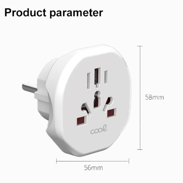 Cargador Universal Adaptador Internacional (World to Europe) COOL - Imagen 2
