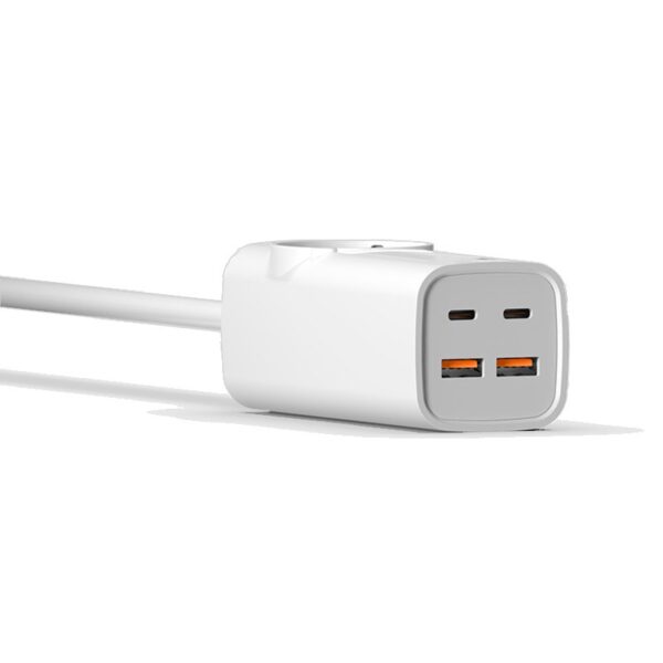 Cargador Universal Multipuerto COOL 65W (Regleta 5 Puertos) Blanco - Imagen 3
