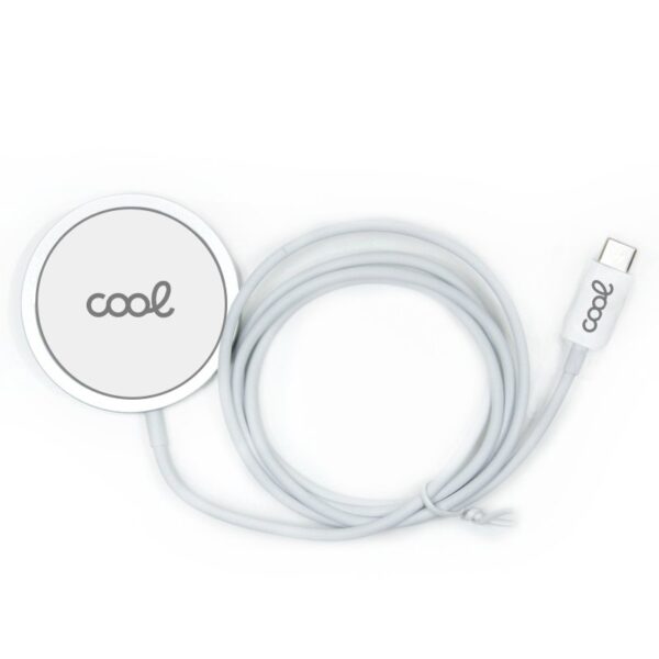 Dock Base Cargador MAGNÉTICO Smartphones Inalámbrico Qi COOL Blanco - Imagen 4