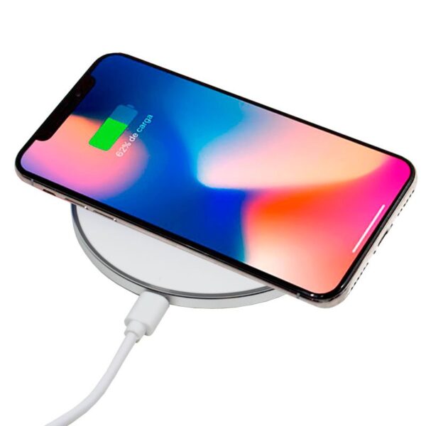 Dock Base Cargador Smartphones Inalámbrico Qi Universal COOL (Carga Rápida) Blanco - Imagen 2
