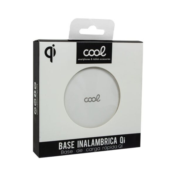 Dock Base Cargador Smartphones Inalámbrico Qi Universal COOL (Carga Rápida) Blanco - Imagen 3