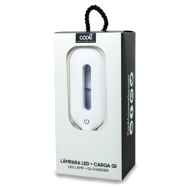 Lámpara LED + Base Carga Inalámbrica Qi COOL Blanco - Imagen 3