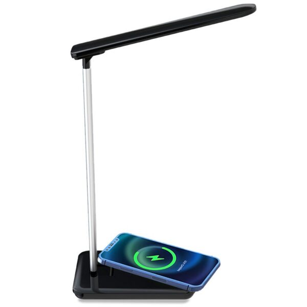 Lámpara LED con Base Carga Inalámbrica Qi COOL Fold Negro - Imagen 2