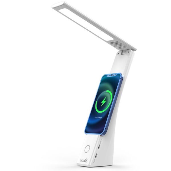 Lámpara LED con Base Qi Carga Inalámbrica COOL Compact Blanco - Imagen 2