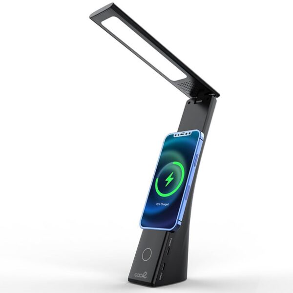 Lámpara LED con Base Qi Carga Inalámbrica COOL Compact Negro - Imagen 2